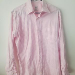 Peter Millar Long Sleeve Button Up, Large, Pink